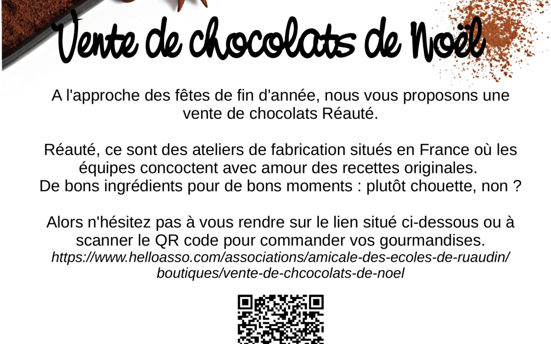Vente de chocolats Réauté